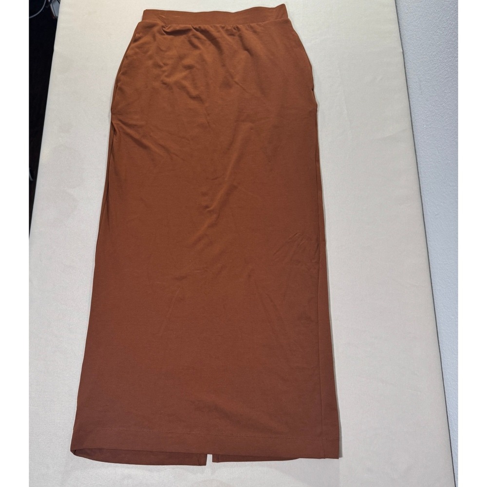 Uniqlo Mame Kurogouchi AIRism Cotton Slit Pencil Skirt Brown‎ Small Modern NWT